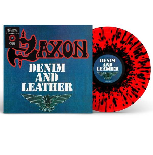 Saxon - Denim In Leather (LP) (Red splatter vinyl)